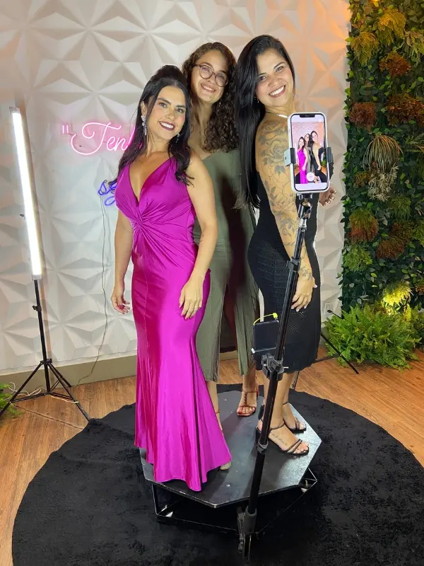 Plataforma 360° em evento