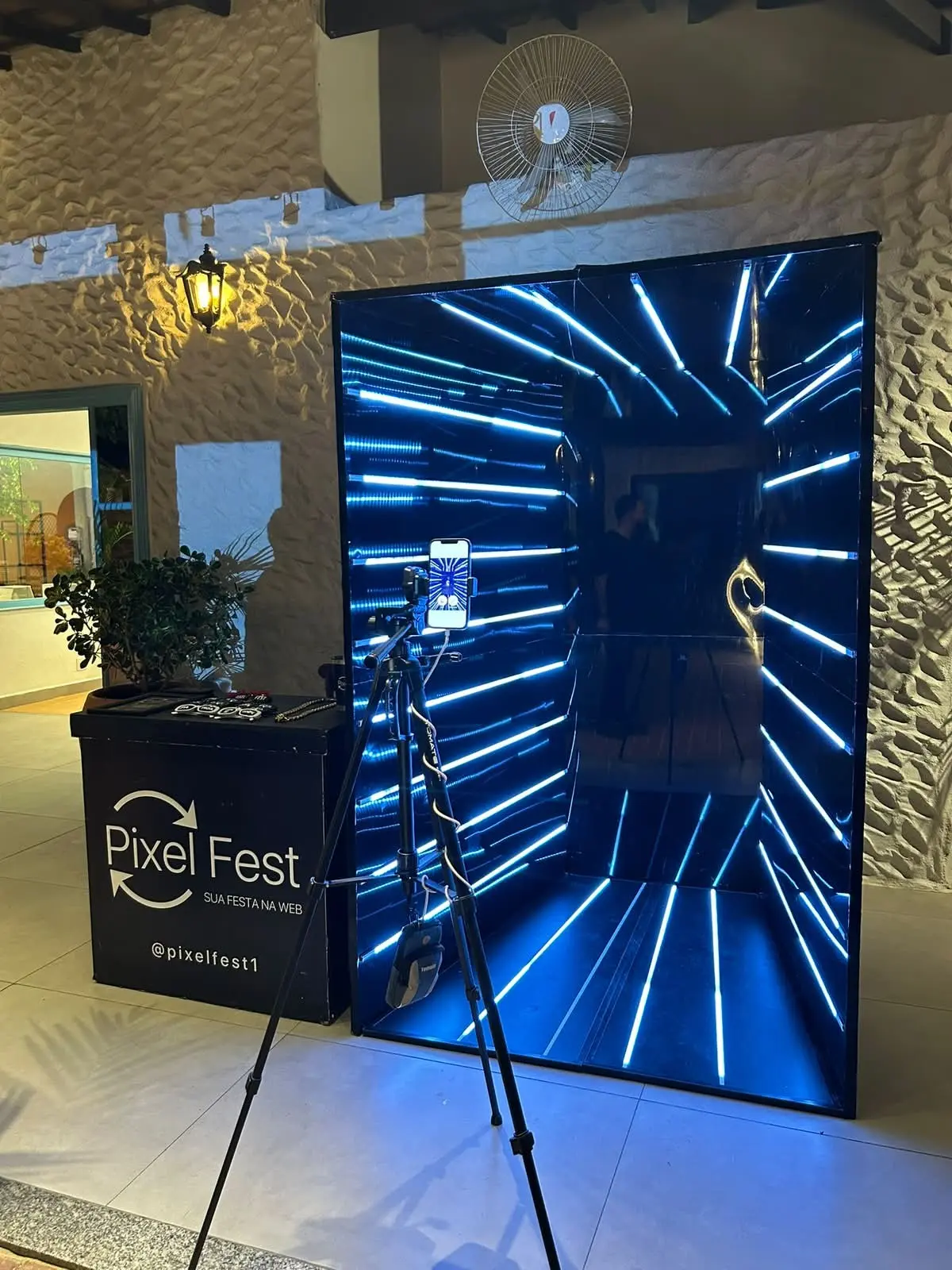 Túnel de LED em evento